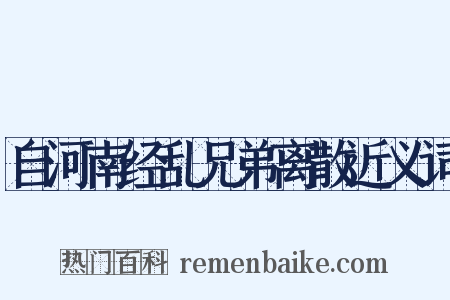 自河南经乱兄弟离散近义词是什么意思的图片